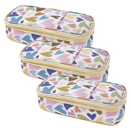 Teacher Created Resources Hearts Pencil Case, 3PK TCR6123